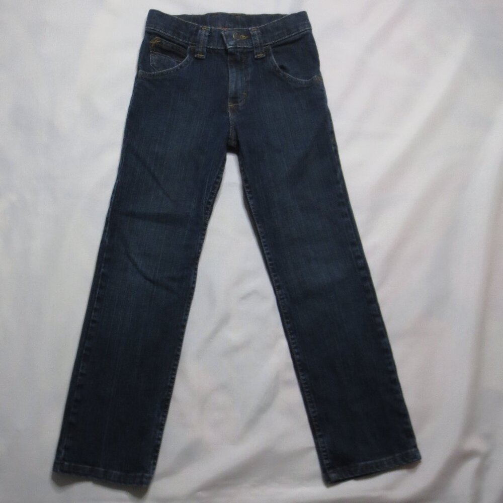 WRANGLER boys JEANS blue ADJUSTABLE WAIST western DENIM SIZE 10 SLIM
